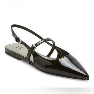 Black Slingback Flats-NEW